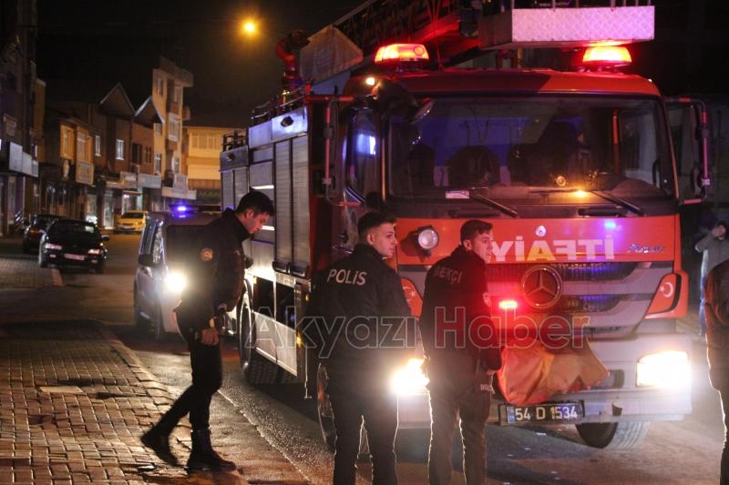 Akyazıda ekipleri alarma geçiren olay