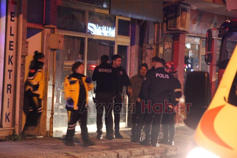 Akyazıda ekipleri alarma geçiren olay