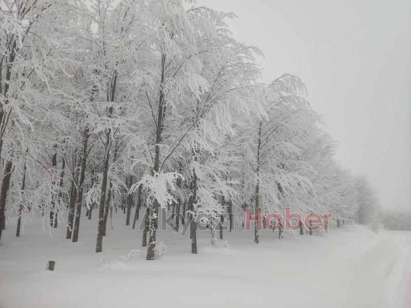 Acelle Yaylası'ndan kar fotoğrafları