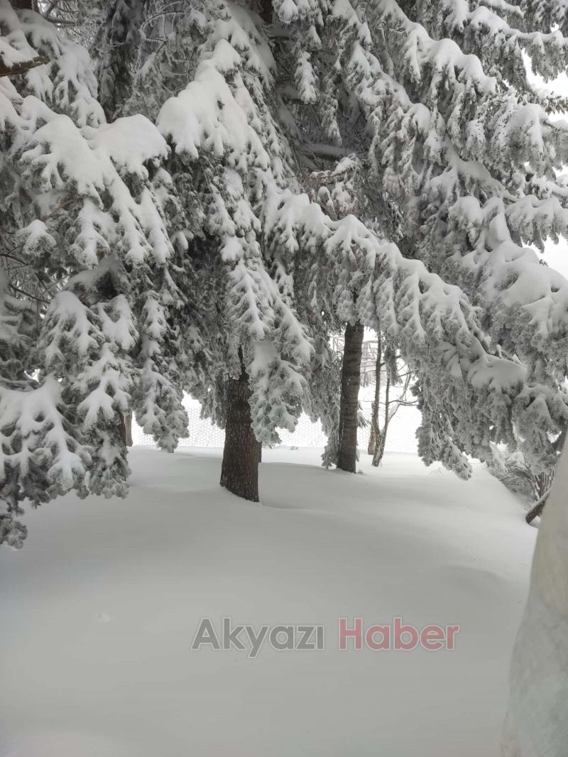Acelle Yaylası'ndan kar fotoğrafları
