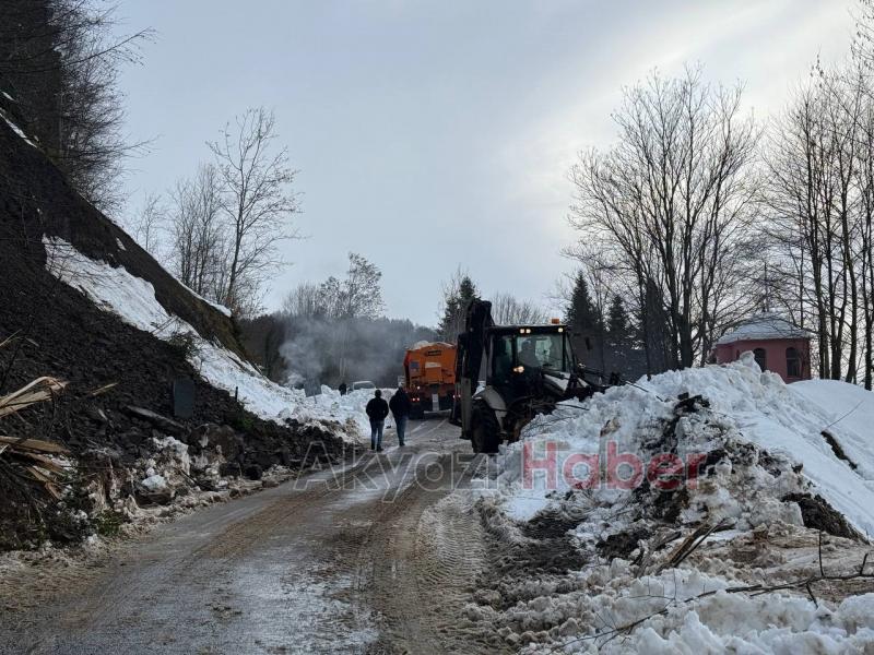 Çamdağı'nda heyelan meydana geldi