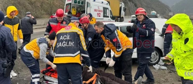 Otomobil bariyerlere çarptı: 1 ölü, 1 yaralı