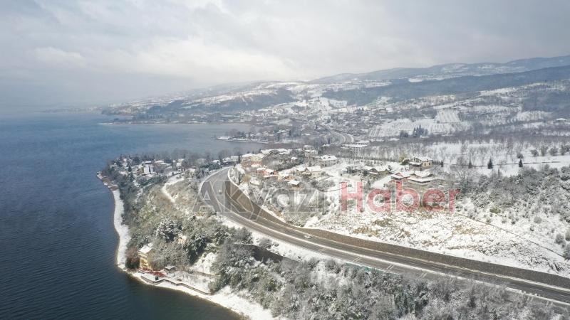 Sakarya'dan kar manzaraları