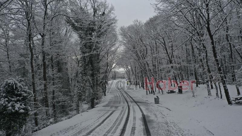 Sakarya'dan kar manzaraları