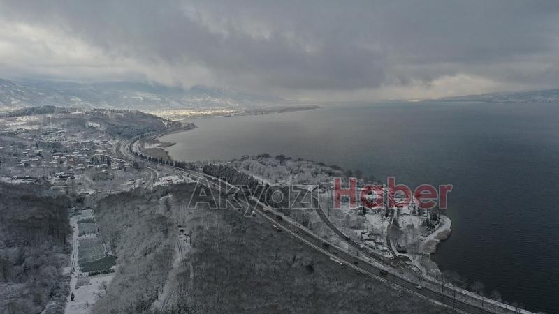 Sakarya'dan kar manzaraları