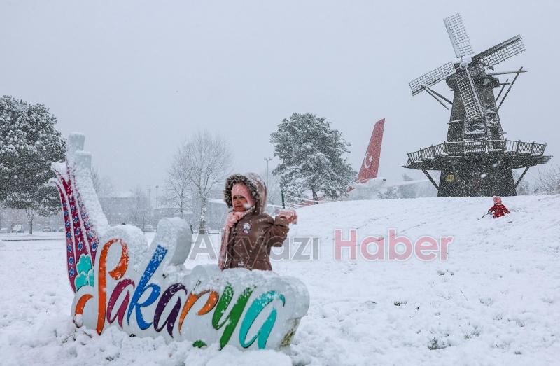 Sakarya'dan kar manzaraları