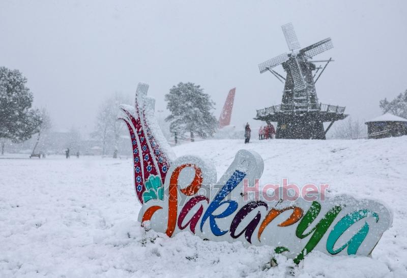 Sakarya'dan kar manzaraları