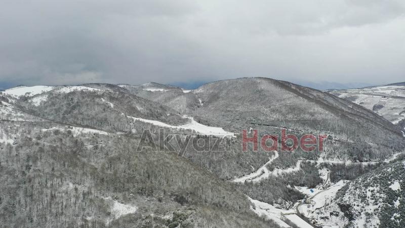 Sakarya'dan kar manzaraları