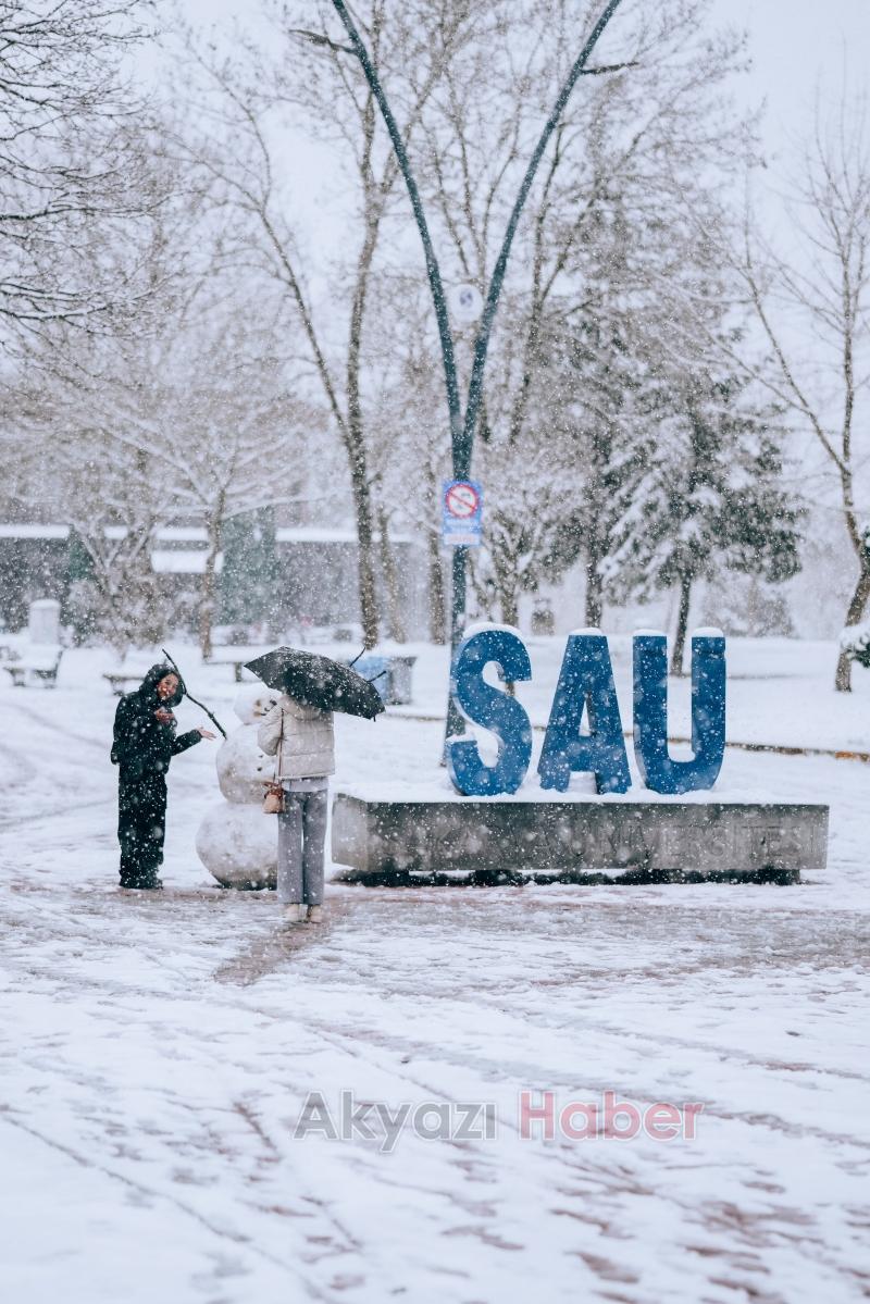 Sakarya'dan kar manzaraları
