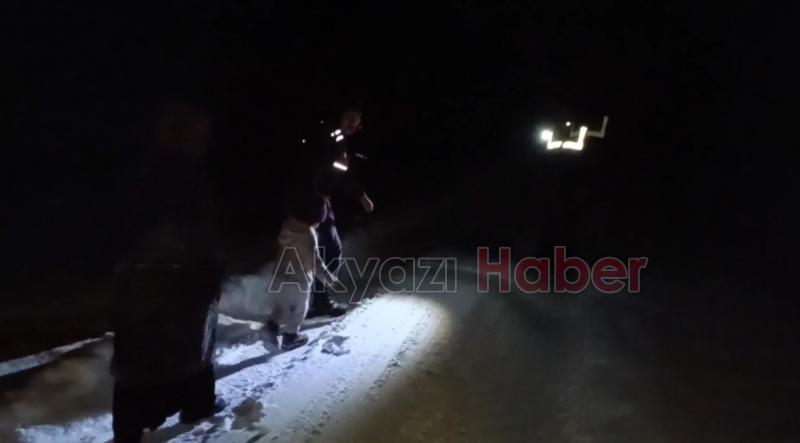 6 kişilik aile karda mahsur kaldı