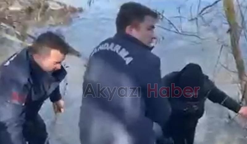 Sakarya Nehri'nden kurtarılan kadının görüntüsü ortaya çıktı