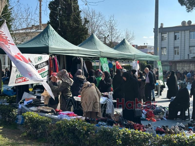 Akyazı'da Filistin’e destek kermesi