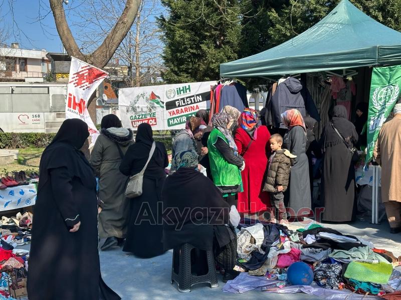 Akyazı'da Filistin’e destek kermesi