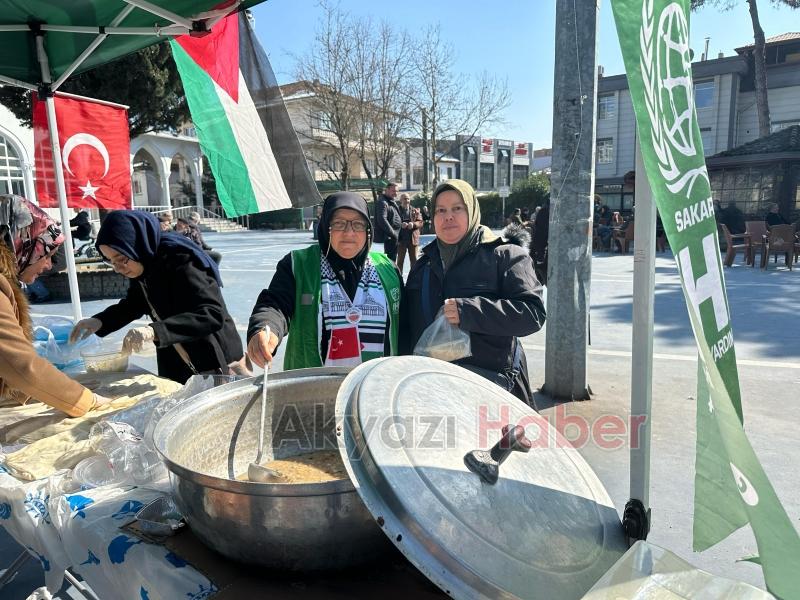 Akyazı'da Filistin’e destek kermesi