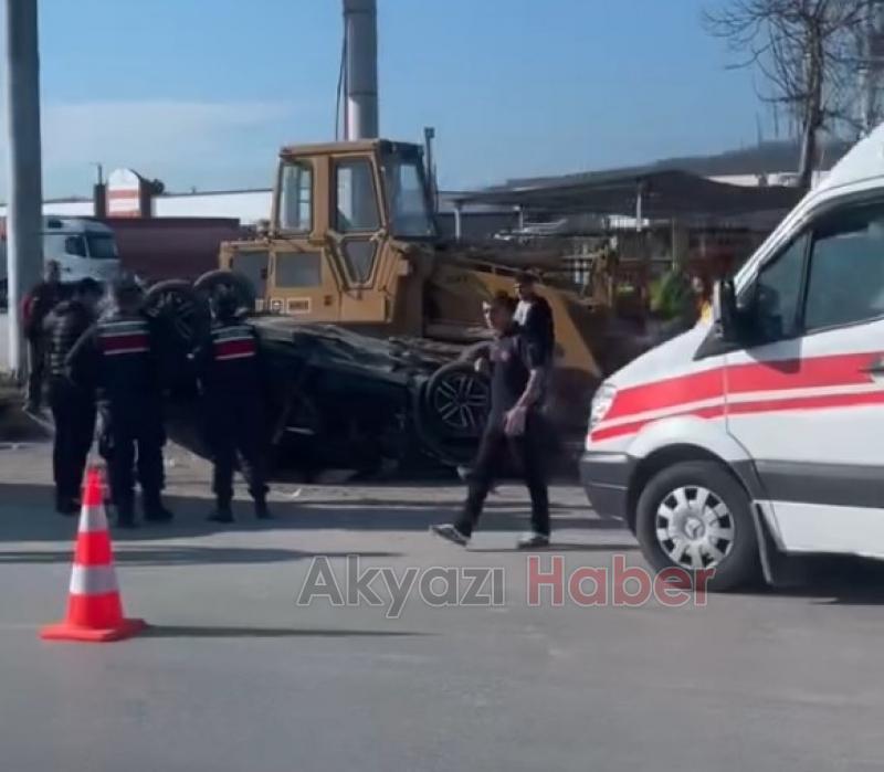 Hendek OSB kavşağında kaza