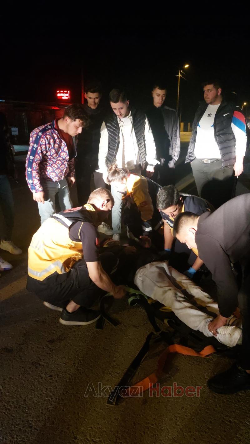 Motosiklet sürücüsü kazada yaralandı