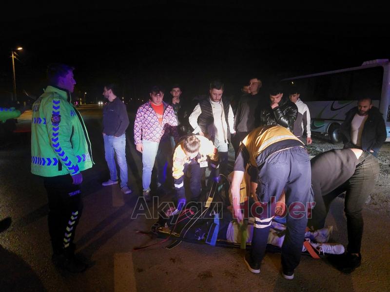 Motosiklet sürücüsü kazada yaralandı