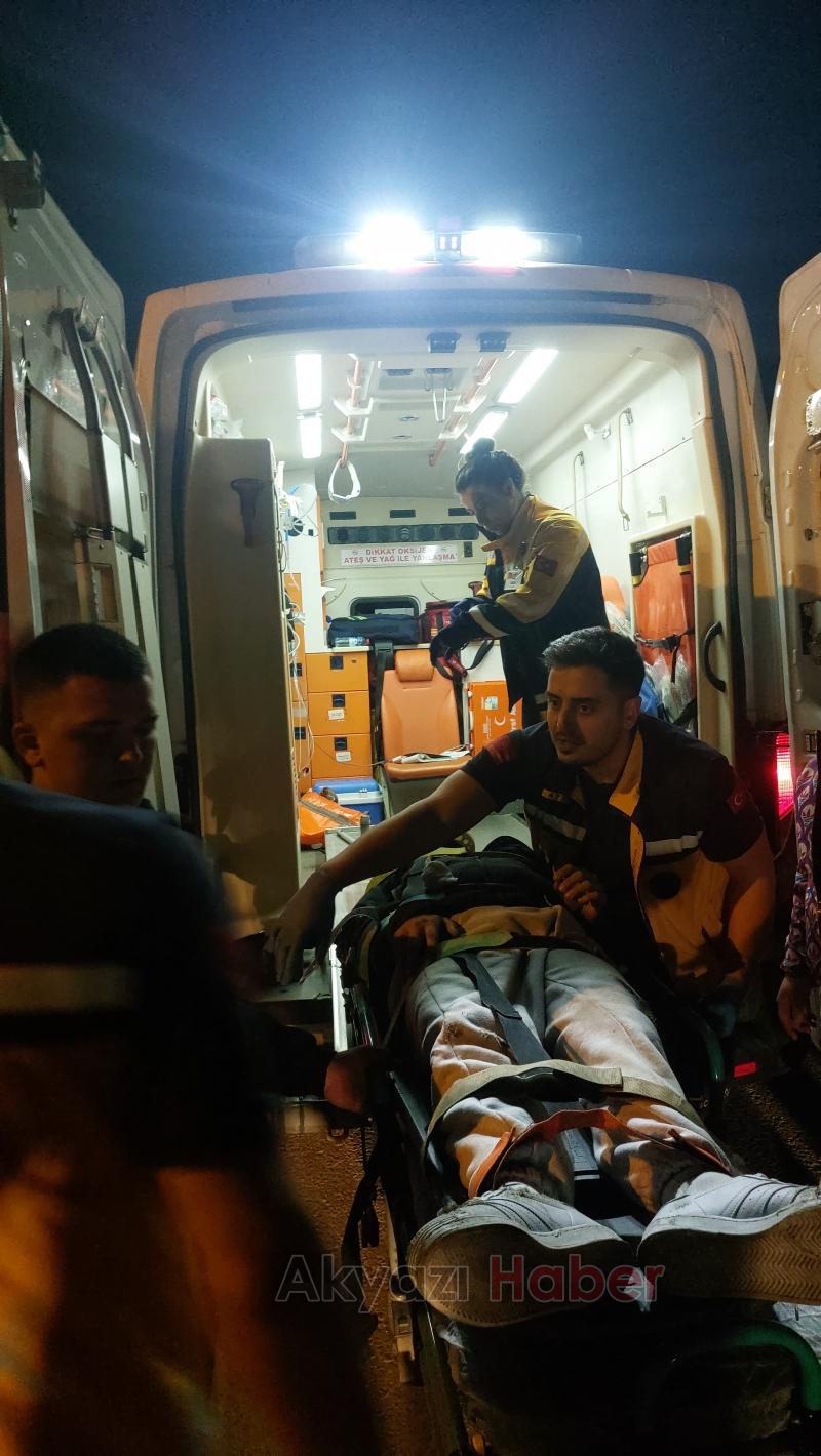 Motosiklet sürücüsü kazada yaralandı