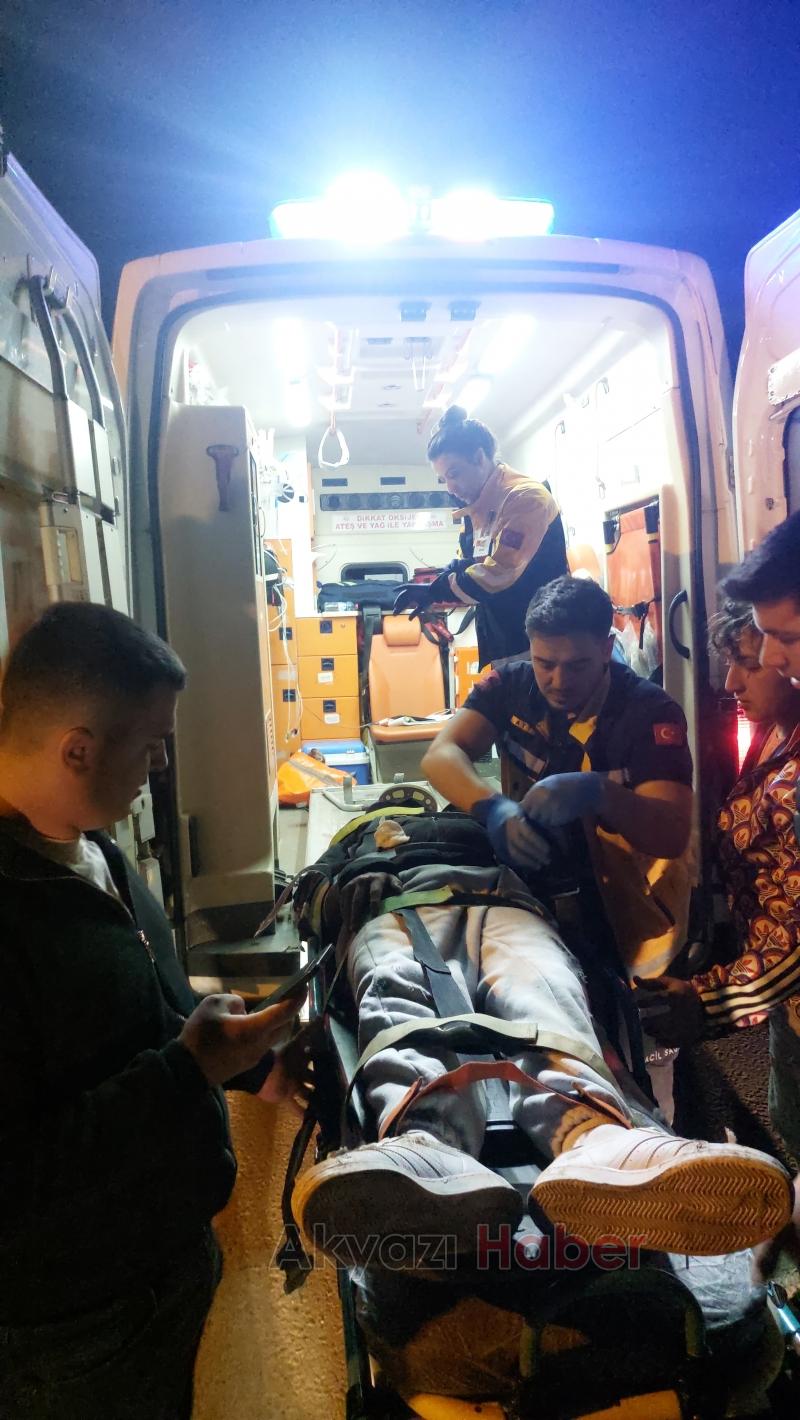 Motosiklet sürücüsü kazada yaralandı