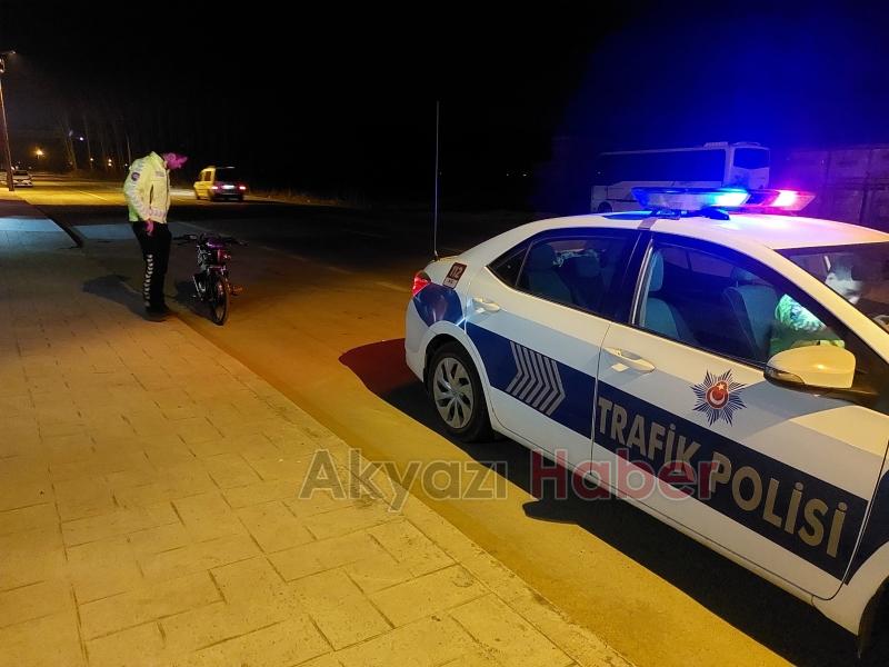 Motosiklet sürücüsü kazada yaralandı