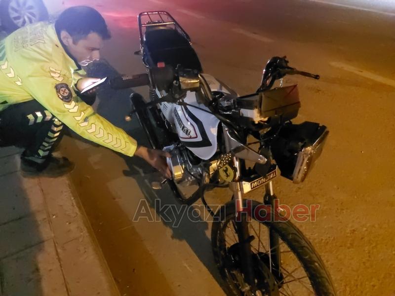 Motosiklet sürücüsü kazada yaralandı