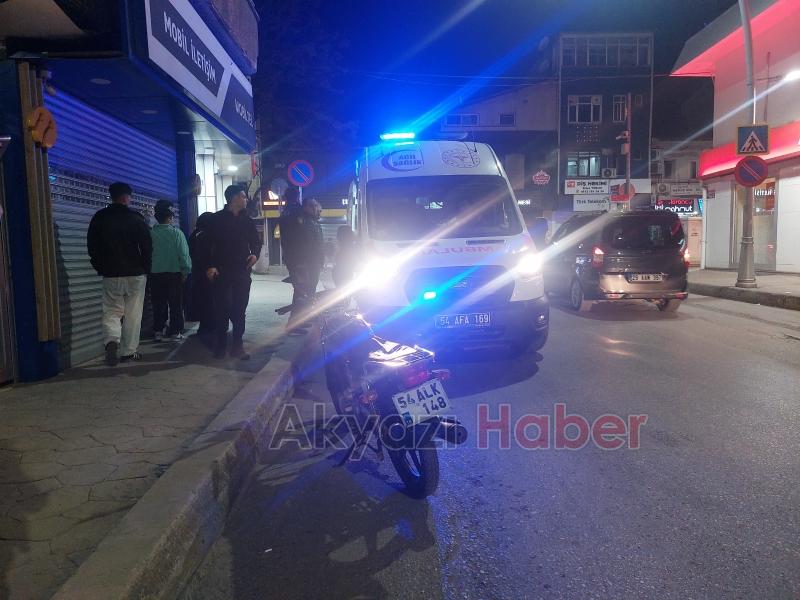Caddede motosikletliler çarpıştı