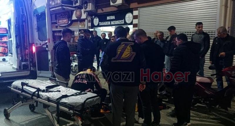 Caddede motosikletliler çarpıştı