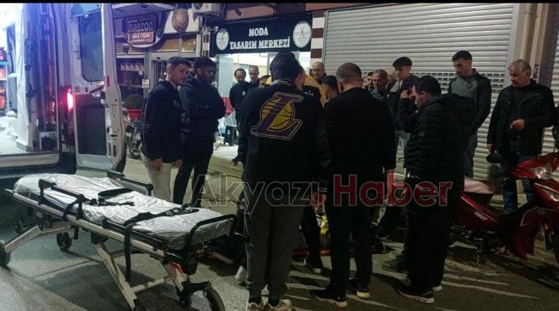 Caddede motosikletliler çarpıştı