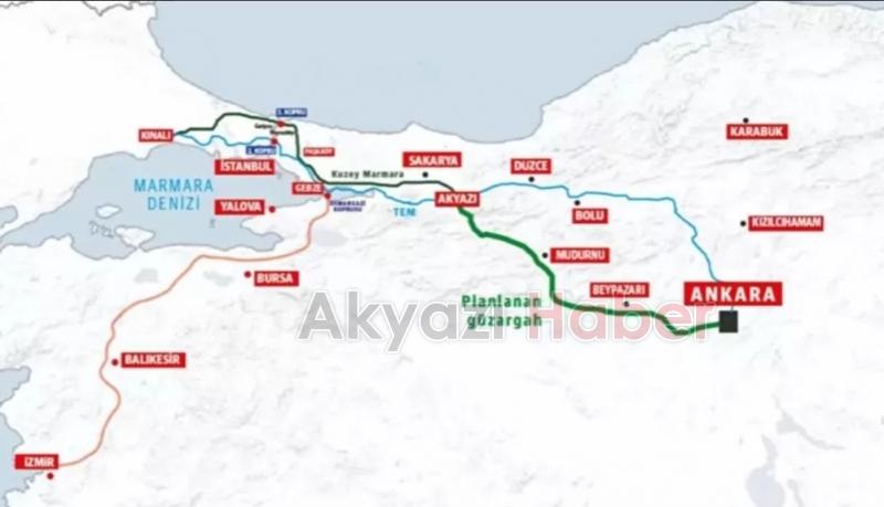 Akyazı Ankara arasına yapılacak yeni otoyolun tamamlanacağı tarih belli oldu