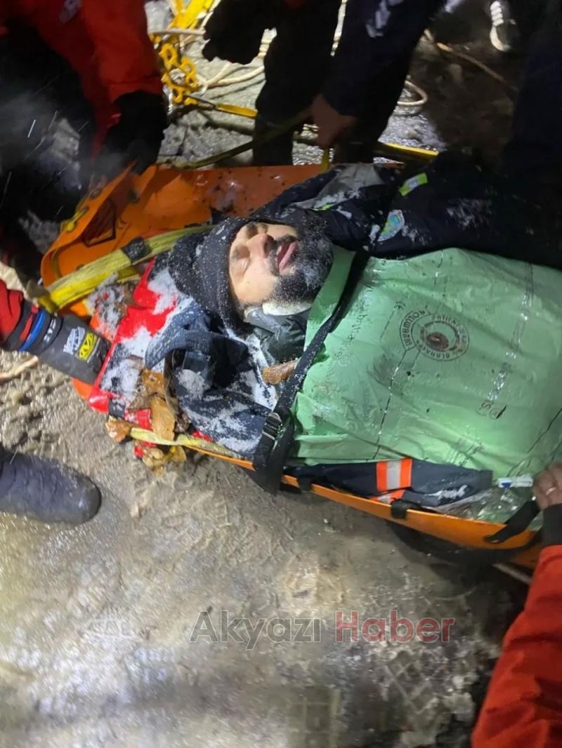 Kaza yapan imam böyle kurtarıldı