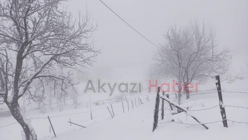 Akyazı'da kar yağışı