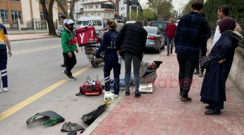 Otomobile çarptı hastanelik oldu