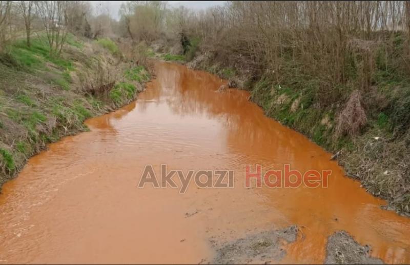 Dilsiz deresi kirlilikten renk değiştirdi
