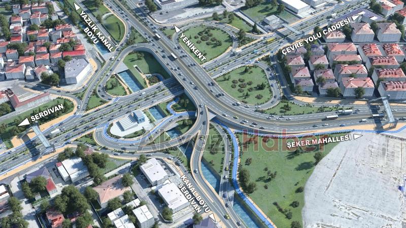 Yazlık katlı kavşağının detayları paylaşıldı