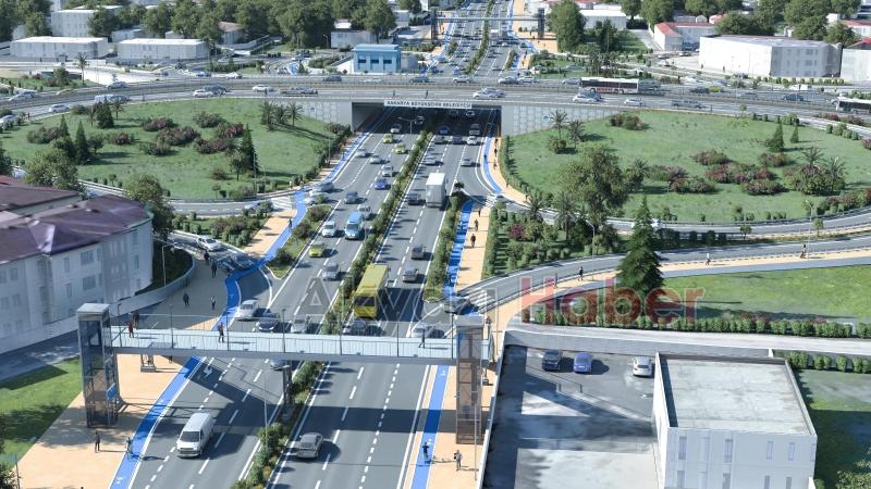 Yazlık katlı kavşağının detayları paylaşıldı