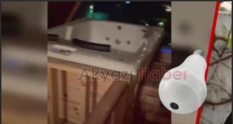 Bungalovda tatil yapan aile gizli kamera buldu