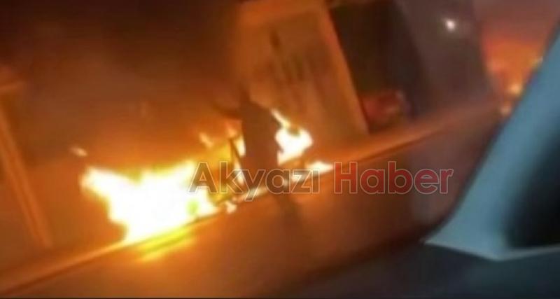 İsrail'e tepki için yeni aldığı aracını ateşe verdi