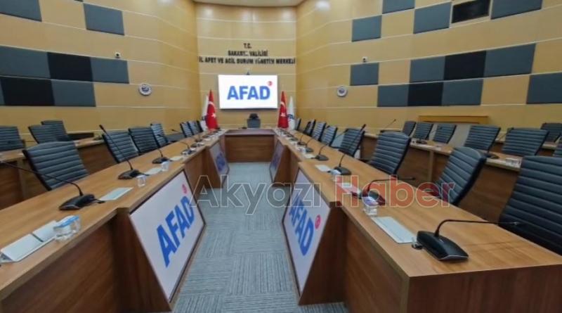 Sakarya Afet ve Acil Durum Yönetim Merkezi Toplantı Salonu açıldı