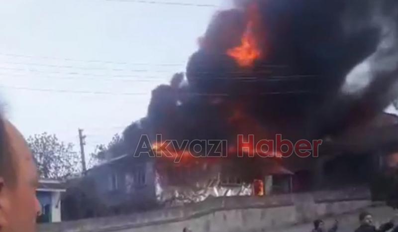 Ev alevlere teslim oldu