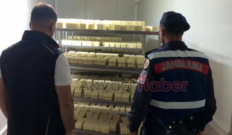 5 ton tarihi geçmiş kaşar ele geçirildi