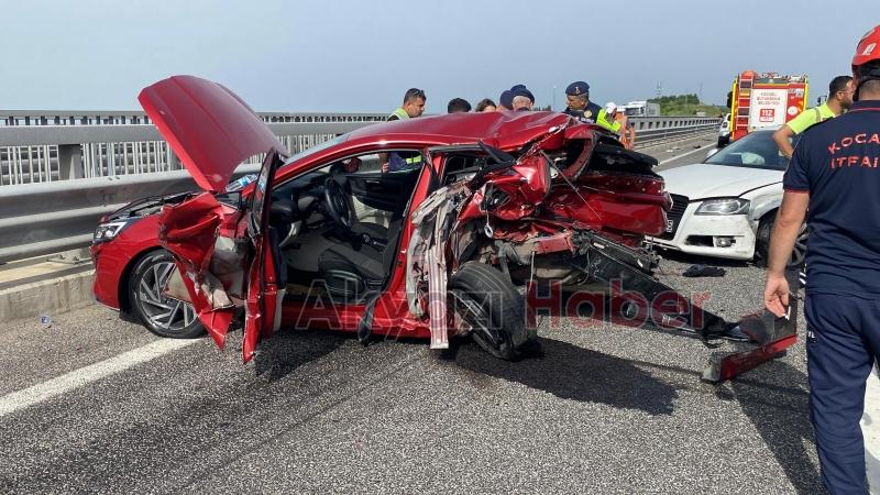 KMO'da zincirleme kaza: 5 yaralı