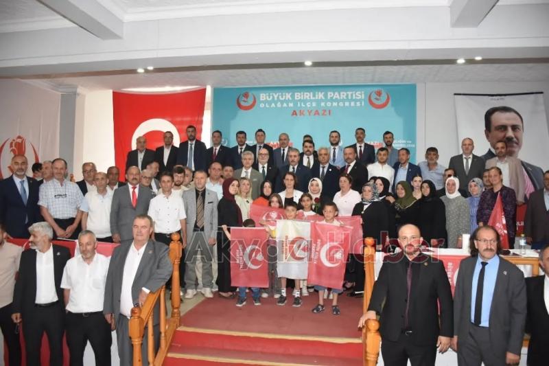 BBP Genel Başkanı Destici Akyazı'da İlçe Kongresine katıldı, bina açılışı yaptı