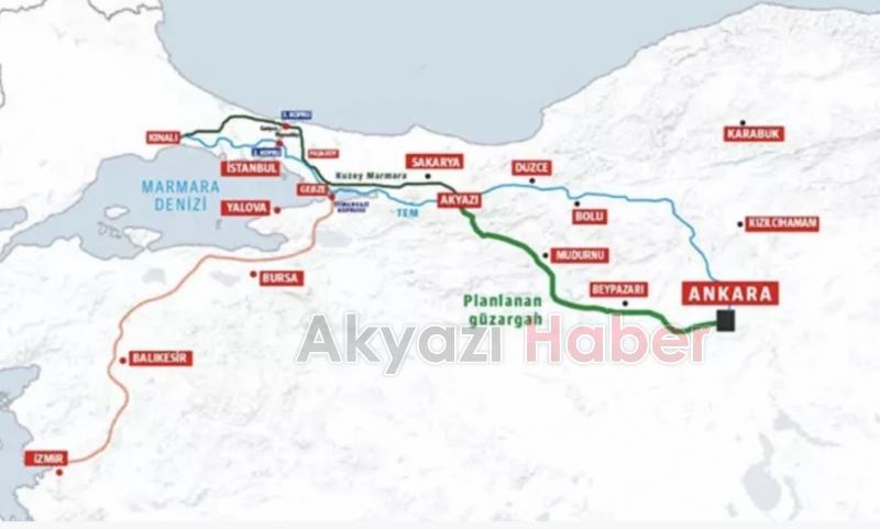 Akyazı Ankara arasına yapılacak yeni otoyol konforu artıracak