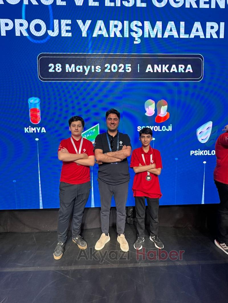 TÜBİTAK Yarışması'nda Türkiye ikincisi oldular