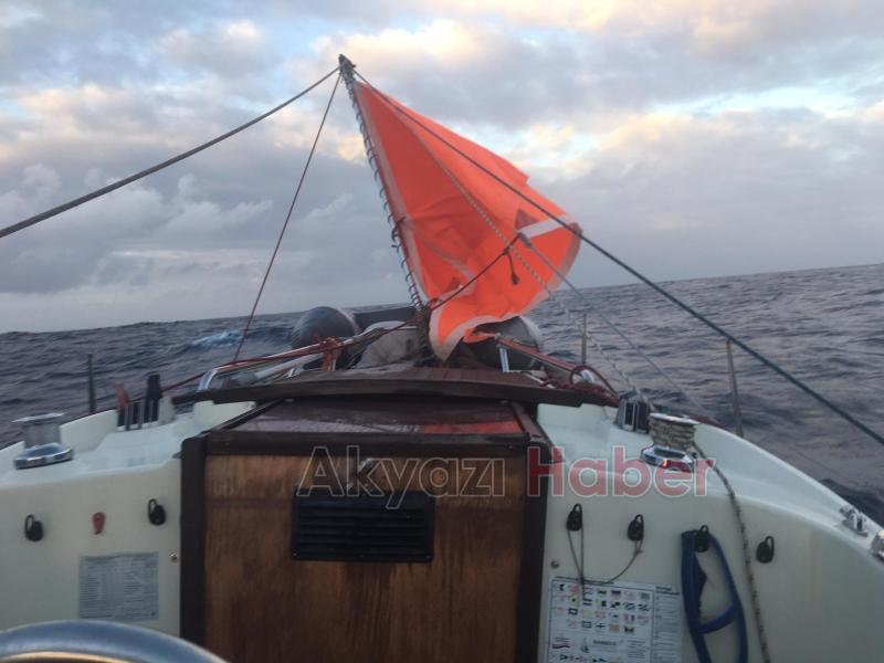 Dünya turuna çıkan Sakaryalı denizci Pasifik te ölümden döndü