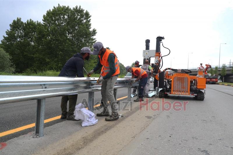 Sakarya da metrobüs hattında çalışmalar hızlandı