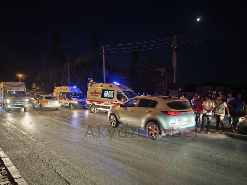 Caddede zincirleme kaza 5 yaralı