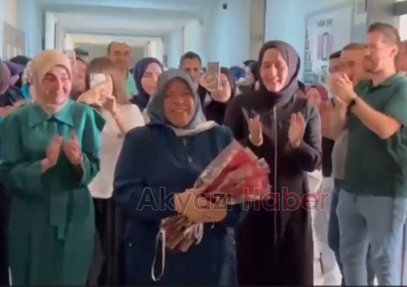 Emekli olan Gülen öğretmene sürpriz uğurlama