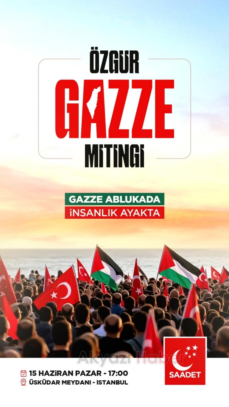 Gazze mitingi için Akyazı'dan araç kaldırılacak