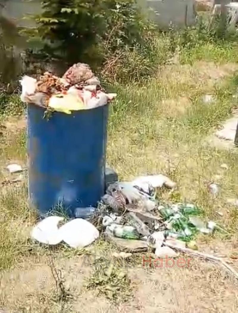 Vakıf'ta günlerdir toplanmayan çöpler isyan ettirdi